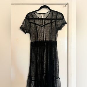 Exhilaration maxi embroidery dress size M